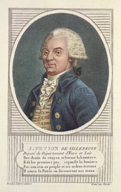 Jerome Petion de Villeneuve (1756-94) door Jean Baptiste Verite